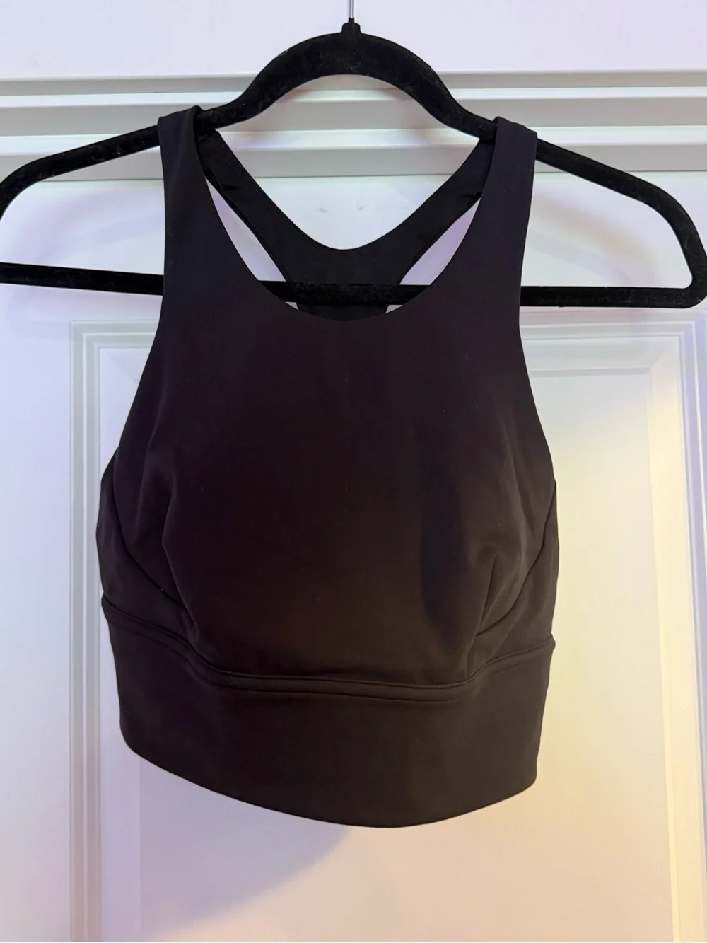 Lululemon Black Wunder Train Longline Bra *Medium Support, C/D Cup
